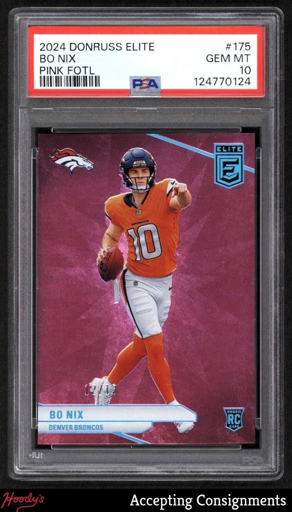 Bo Nix Panini Donruss Elite #175 Pink