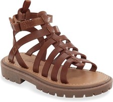 Carter's Sandals Girls Toddler Size 8 Brown Ronda Gladiator Strap