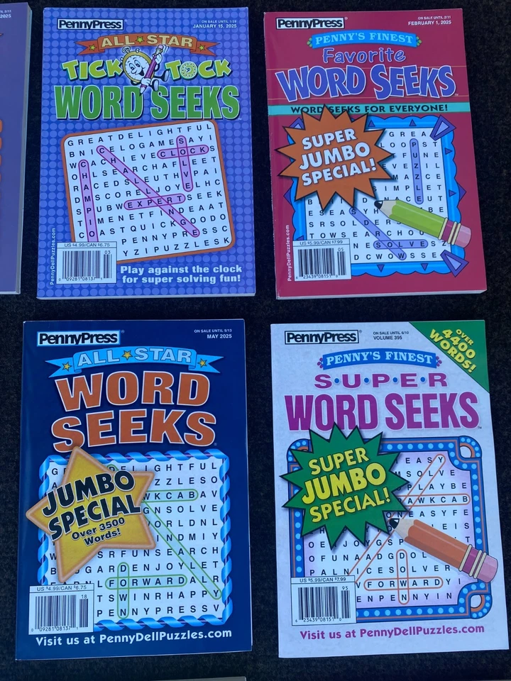 LOT OF 30 NEW PENNY PRESS WORD FIND SEEK SEARCH FIND PUZZLE BOOKS 2025 EDITIONS - Image 4 of 4