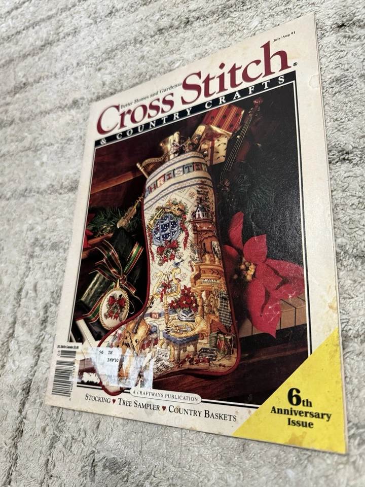 1991 1993 Vintage Cross Stitch & Country Crafts Magazines patterns Lot of 5 - Image 2 of 4