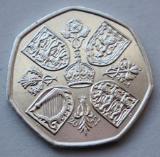 British 2022, King Charles III, Fifty Pence Coin. 50p Coin (W58).