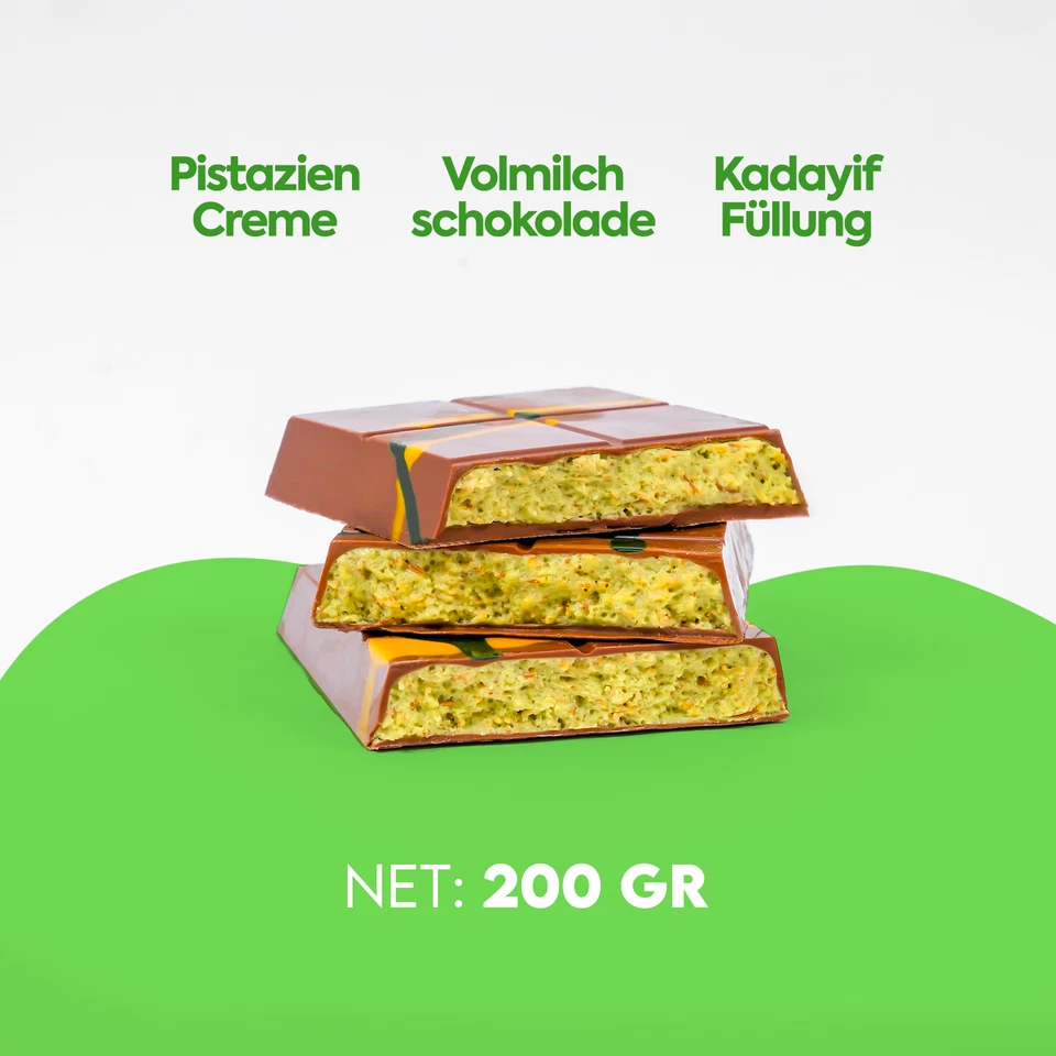 200g Dubai Style Chocolate with Pistachios and Kadayıf - Image 3 of 3