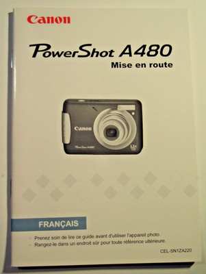 Canon PowerShot A480 Mise en route Bedienungsanleitung Gebrauchsanweisung
