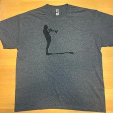 Jazz Trumpet Player grey cotton t-shirt - Good condition  - XL