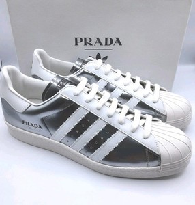 adidas gazelle silver green womens Adidas - Prada x Superstar 'White Black' (9.5 US) | myGemma main image 1