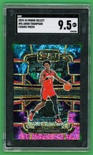 2023-24 Panini Select Amen Thompson #96 Cosmic Prizm Rookie SSP SGC 9.5 MINT +
