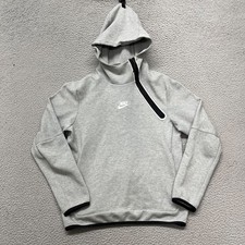 Nike Tech Fleece Hoodie Mens M Gray 1/4 Asymmetric Zip Athleisure Gym Training