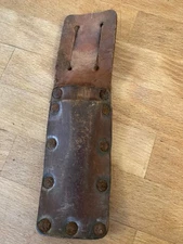 Vintage Leather Tool Sheath Fixed Blade Pouch scissors Ranch Farm Belt Case 7x2