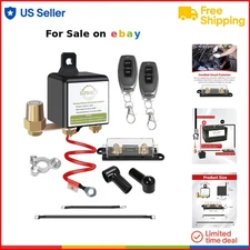 Remote Battery Disconnect Switch 12v 250A Car RV Anti-Theft Kill Switch