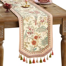 Velvet French Farmhouse Table Runner Home Kitchen Dining Decor Parties Family