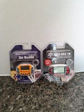 Lot (2) New Excalibur slot machine  & Texas Hold 'Em Electronic Keychain Games