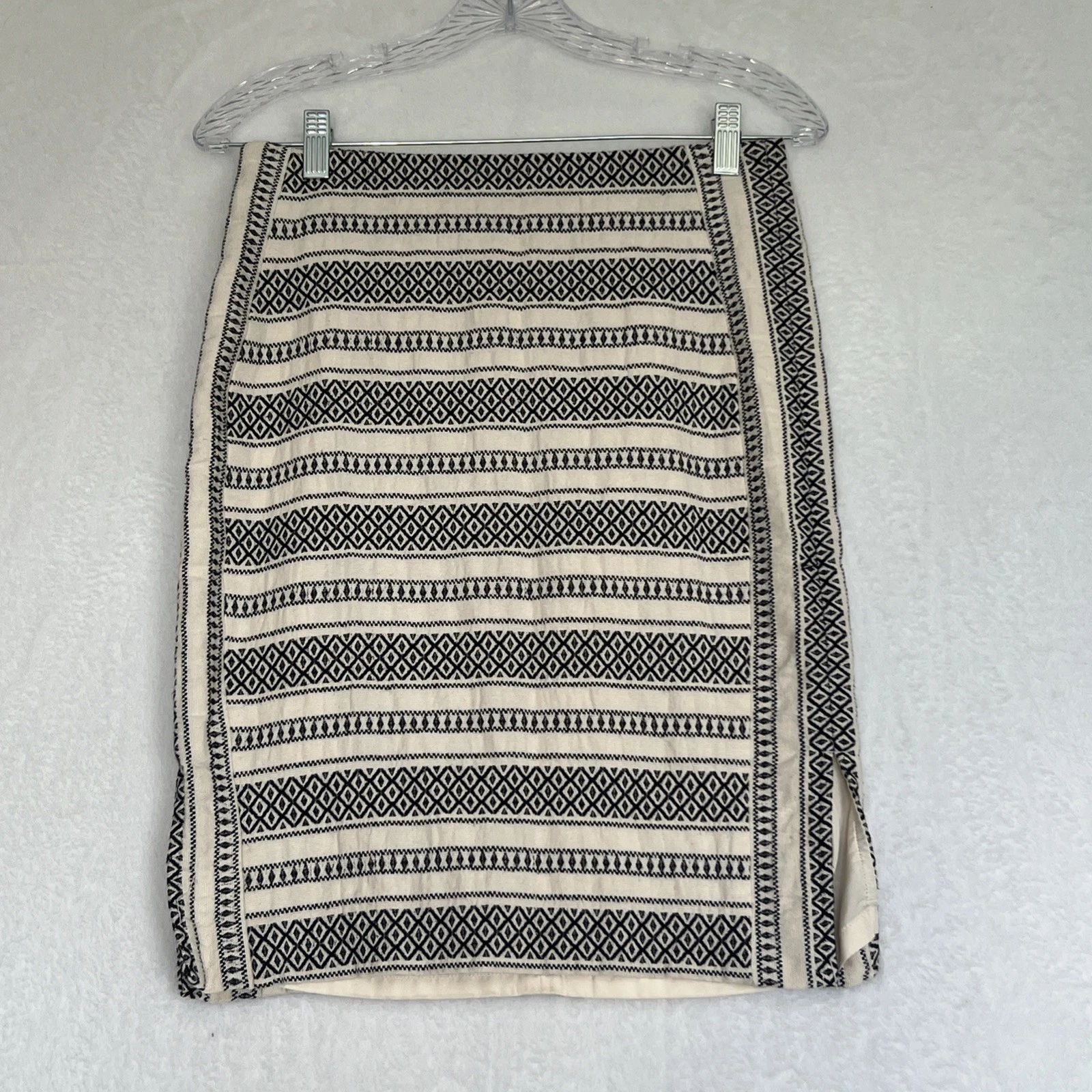 Loft Womens Size 4 Geometric Midi Pencil Skirt Career Office Siren Academia
