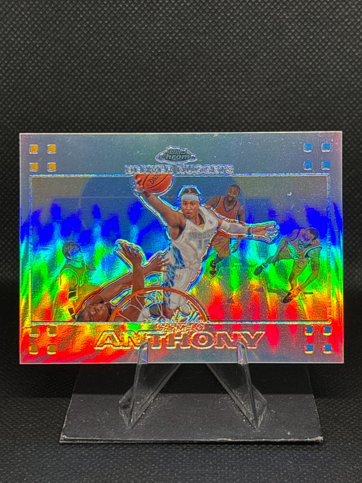 Carmelo Anthony 2007-08 Topps Chrome - Refractor /999 #15  New York Knicks