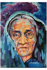 Maria Sabina at The Pilar of creation print 18x12 Original art made by Xilberto