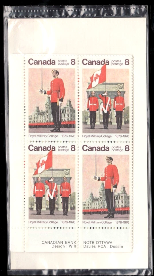 1976 - #692a- Inscription Stamp Set - Canada - Royal Military College 100th - Image 2 of 2