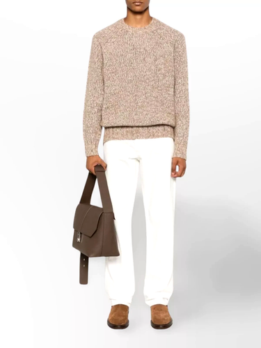 NWT $2850 Brunello Cucinelli Men Alpaca-Cashmere Blend Chunky Knit 50/ 40US A252