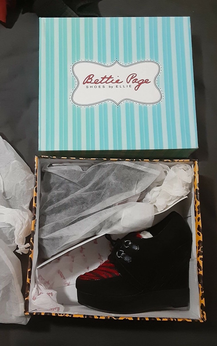 Bettie Page by Ellie “Lux” Creeper 4in Wedge Heel | eBay