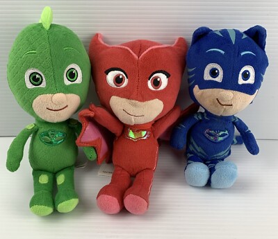 PJ Mask 20cm Cat Boy-Owlette & Gecko Plush Toys - Frog Box eOne