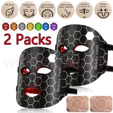 2X Face Masque 7 Colors LED Light Therapy Face Light Mask For Facial Skin Care