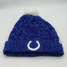 47 Brand NFL Indianapolis Colts Womens Winter Knit Hat Beanie w/ Ball