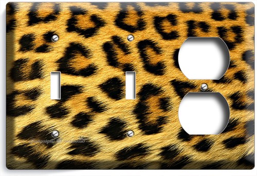 IMPRESIÓN DE PIEL DE ANIMAL DE LEOPARDO TEMA INTERRUPTOR DE LUZ SALIDA DE PARED HABITACIÓN DECORACIÓN DEL HOGAR - Imagen 28 de 29