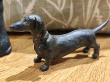 Dachshund Bronze effect Ornament Figurine Resin