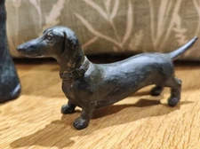 Dachshund Bronze effect Ornament Figurine Resin