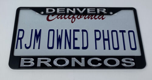 AUTHENTIC DENVER BRONCOS NFL OFFICIAL METAL LICENSE PLATE FRAME BEST GIFT  - Photo 1 sur 4