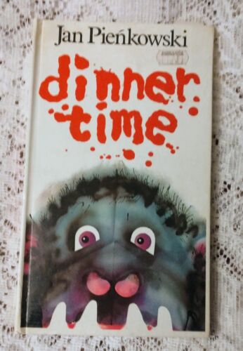 VINTAGE 1980 Children's Pop Up Book Jan Pienkowski Dinner Time Animals NICE - Afbeelding 1 van 4