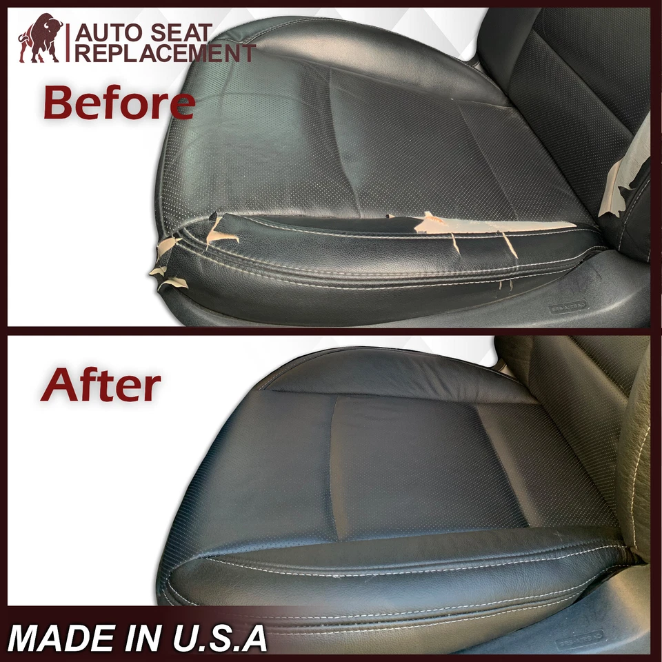 Subaru Outback Legacy 2015 2016 parte inferior del lado del conductor cubierta de asiento perforada negra Foto 4 de 4