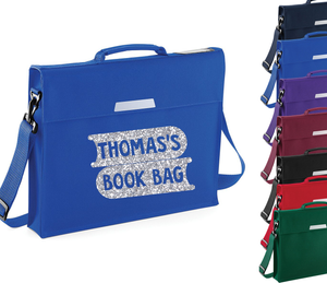 personalised book bag with strap
