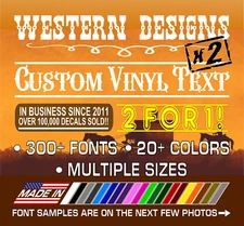 x2 Custom Vinyl Decal WESTERN Cowboy Cowgirl Up Car Window Windshield Sticker