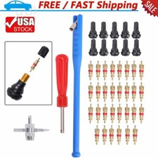 43pcs Tire Valve Stem Installation Remover Repair Tool Puller Car Plug Core Kits