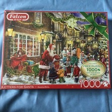 Falcon De Luxe 2 x 1000 Jigsaw Puzzle Letters for Santa Daniella Pirola New