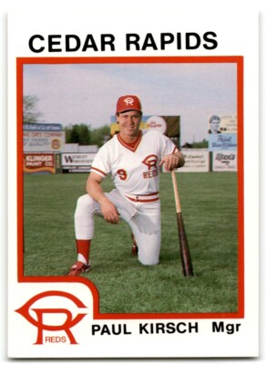 1987 ProCards Paul Kirsch Cedar Rapids Reds #1033