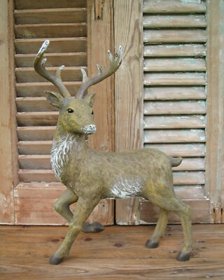 Großer Hirsch ''Hubert'' Wald Reh Bock Wild Herbst Shabby Landhaus Weihnachten
