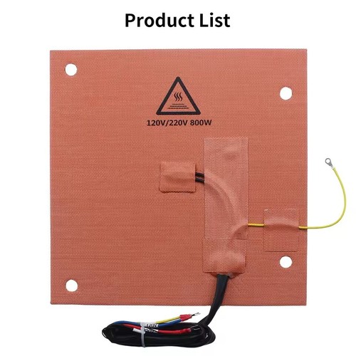 Dual Voltage Silicone Heating Pad For K1 Max 305*301mm 120V/220V 800W Heater SUK - Afbeelding 4 van 10