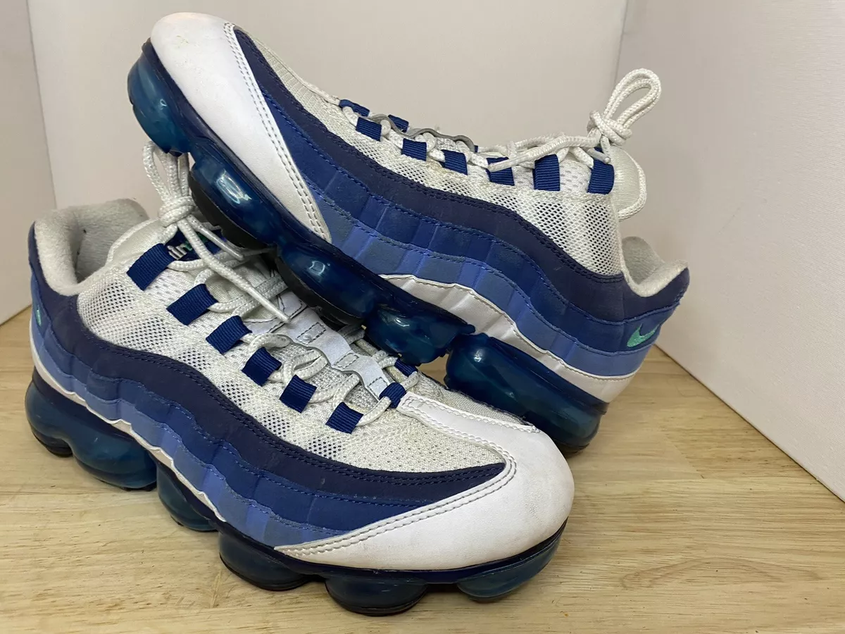 Nike Air Vapor Max 95 shoes men size 9 white blue aj7292 100