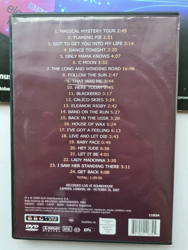 Programme & DVD Paul McCartney London Camden Roundhouse 2007 BBC Electric Proms - Picture 3 of 12