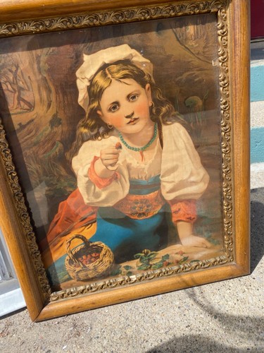 PIERRE DE CONINCK "The Strawberry Girl" Signed 24 X 20" Wood Frame - Picture 7 of 10