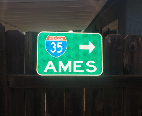 AMES Interstate 35 Straßenschild, Iowa - Bild 4 von 5