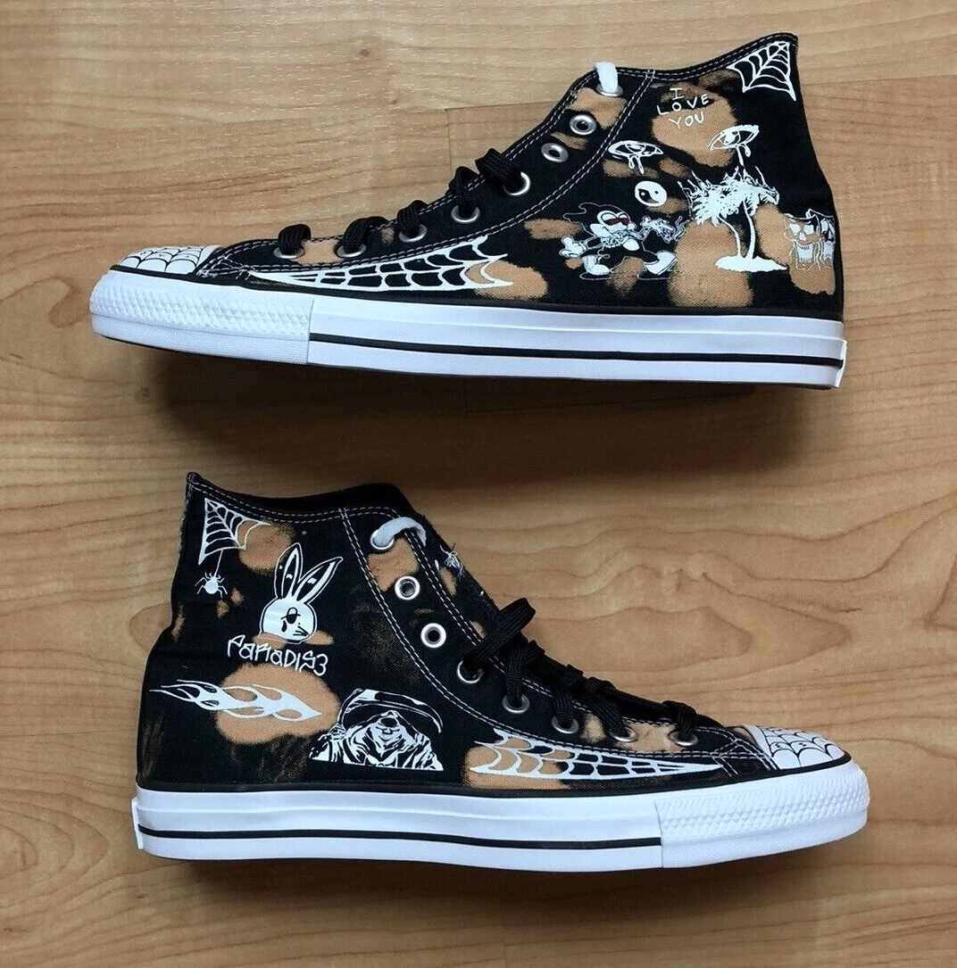 Converse CTAS Pro Hi Sean Pablo Black Graphic Skate Shoe 172388C