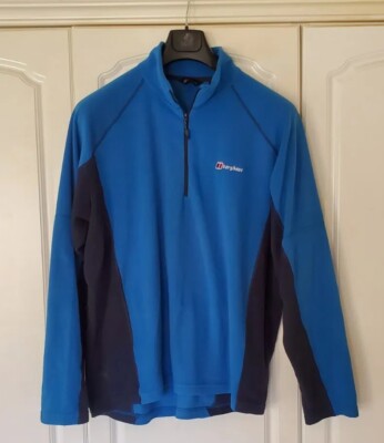 Polaire Berghaus Hartsop Demi-zip Vintage - Taille L - Bleue - Années 90