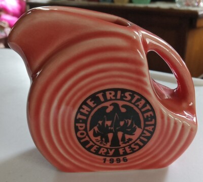 1996 Fiesta Fiestaware PERSIMMONS  TRI STATE POTTERY FESTIVAL Mini Disc Pitcher