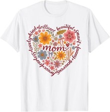 Flower For Mom Cute Floral Mama Design Happy Mother's Day T-Shirt unisex T-Shirt