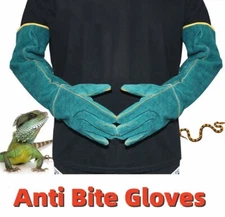 Animal Handling Anti Bite Gloves Training Cat Dog Pet Leather Safety Protective