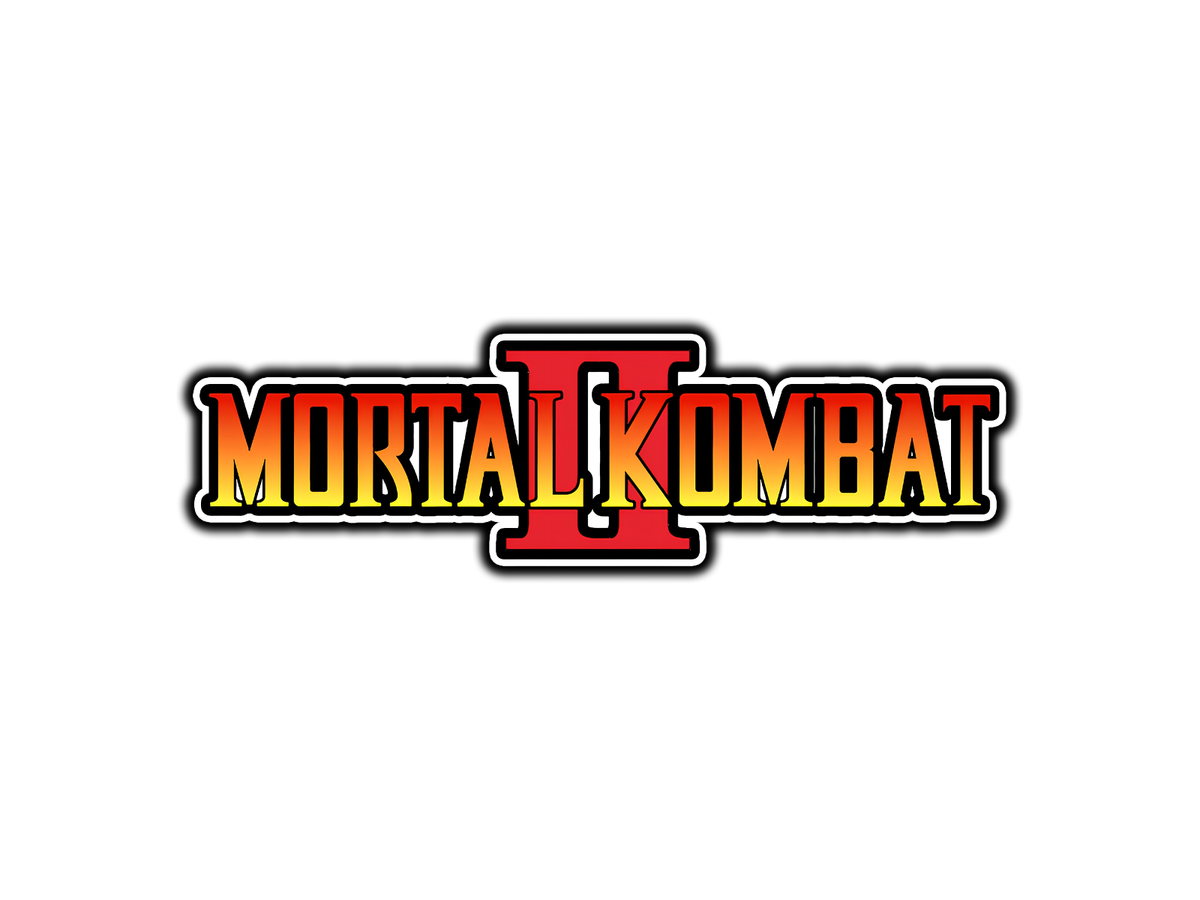 Mortal Kombat II Arcade Logo Retro Gaming Sticker Waterproof Vinyl Decal  Die-Cut
