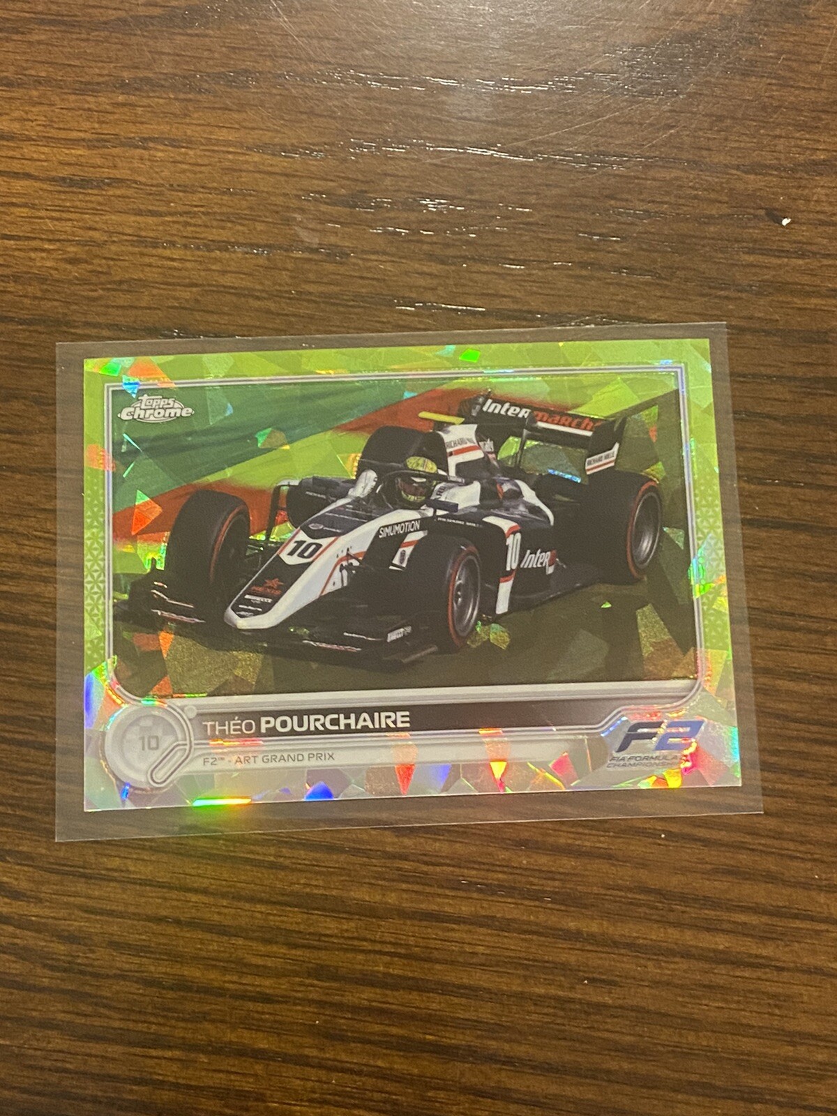 2022 Topps Chrome Formula 1 Sapphire THEO POURCHAIRE #138 Chartreuse  /199 F1