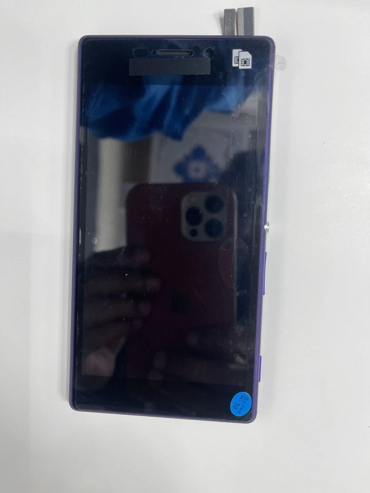 ?? Digitalizador de pantalla táctil LCD de repuesto con marco para Sony Xperia M2 - púrpura Foto 3 de 3