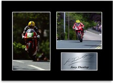 Joey Dunlop Motorcycle Racer Signed Autograph Photo Display Poster Gift A4